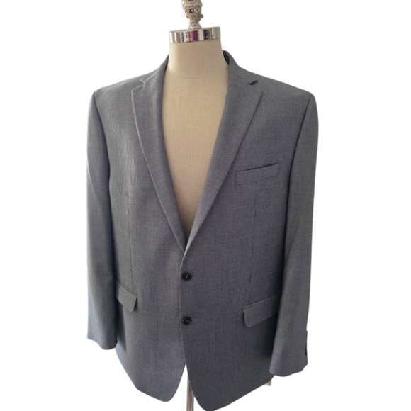 Lauren Ralph Lauren Black and Gray Nail Head Patterned Mens Sports Coat Blazer